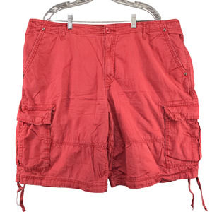 OP Ocean Pacific Mens Cargo Shorts Red Size 42 Cotton Pockets
